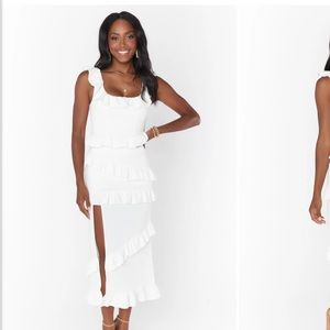 Show Me Your Mumu, Greta Dress, XS, Worn once, like new, white